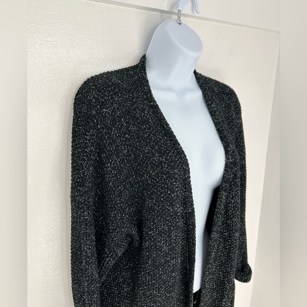 Madewell Black Memento Fringe Cardigan Size Small Cozycore‎ Office Normcore - Picture 4 of 10